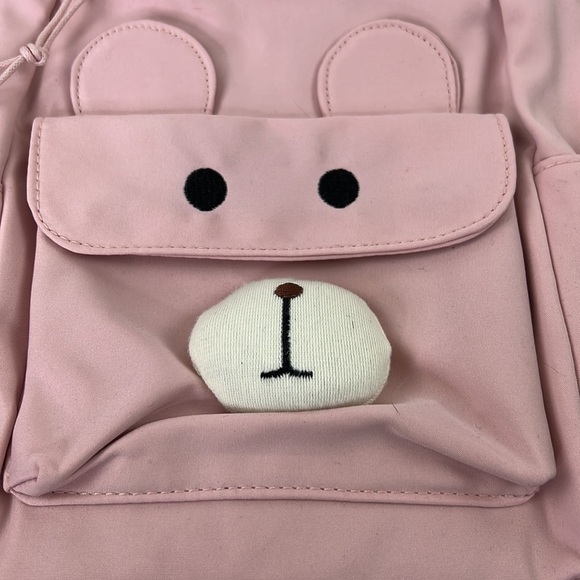 YUNZHILIAN Pink Bear Small Backpack - Picture 2 of 11